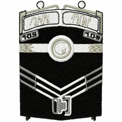 Trains Embroidery Design 4